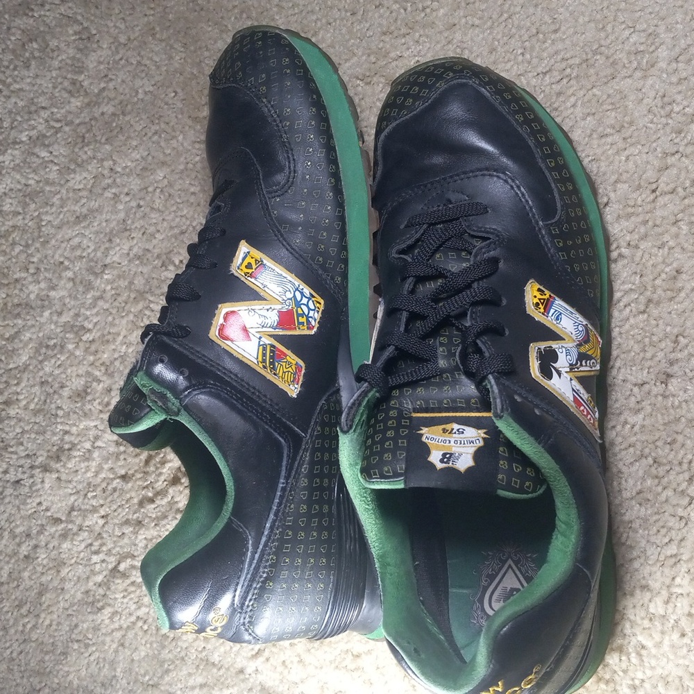 RareNew Balance 2007 Las Vegas Limited Edition Blk/Green 574  10.5 Sneaker